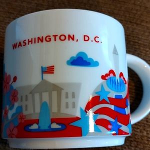 Starbucks Washington DC You are Here Coffee Mug Red Blue White House 14 oz Cup